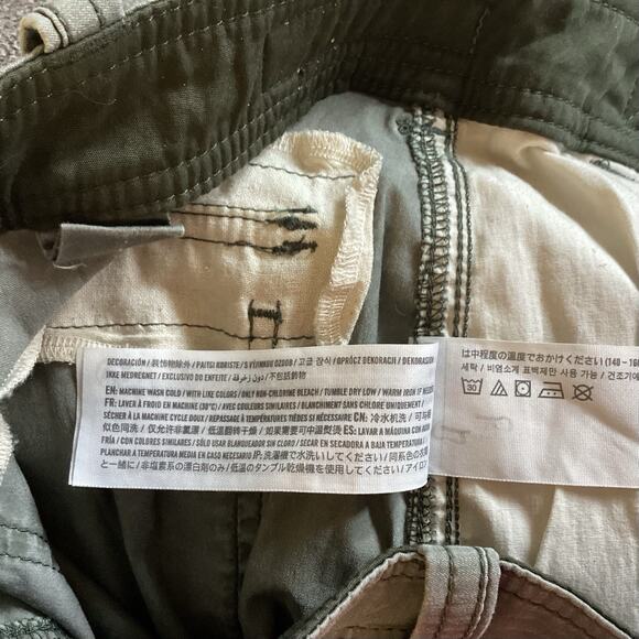 VTG Y2K Abercrombie Cargo Pants - 28x30 Olive Paratrooper 10-Pocket Utility Rare - Picture 10 of 10